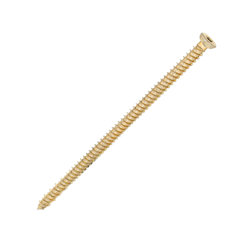 Concrete Screws | TorxDrive TX30 | Countersunk with Locking Ribs | Zinc and Yellow 7.5 x 80mm