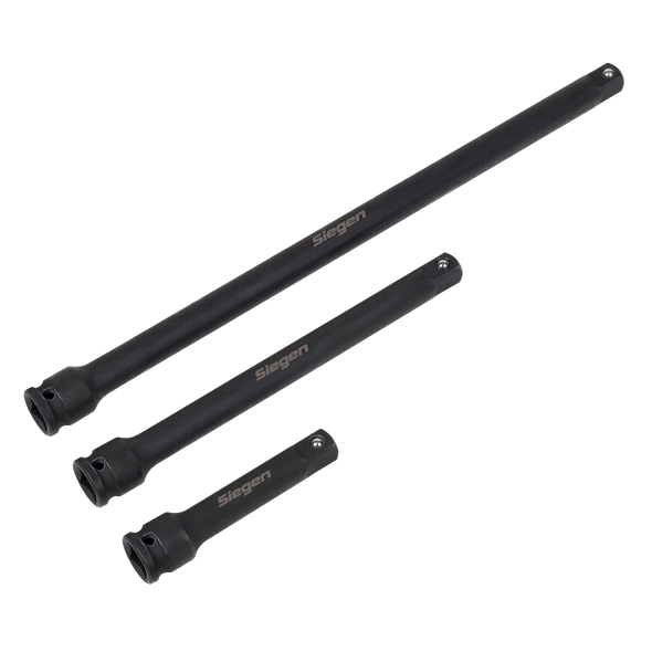 Sealey Impact Extension Bar Set 3/8"Sq Drive 3pc