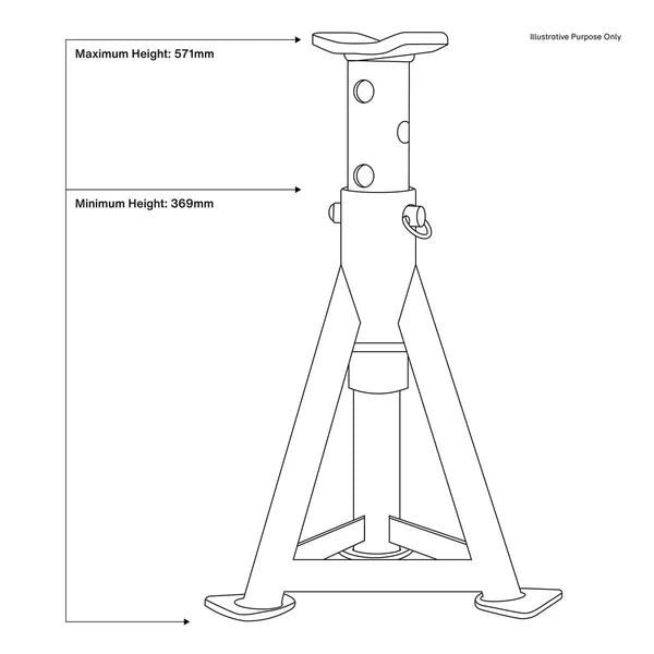 Sealey Premier Axle Stands (Pair) 6 Tonne Capacity per Stand - Green - AS6G