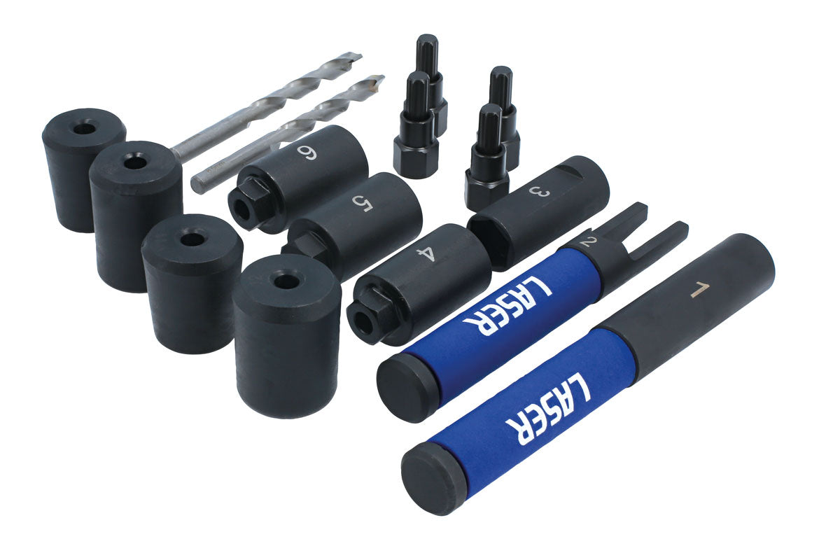 Laser 8912 Locking Wheel Nut Removal Kit - Lug Driller