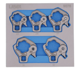 Laser 9076 1/2" Ratchet Flare Nut Wrench Set - 22mm - 32mm