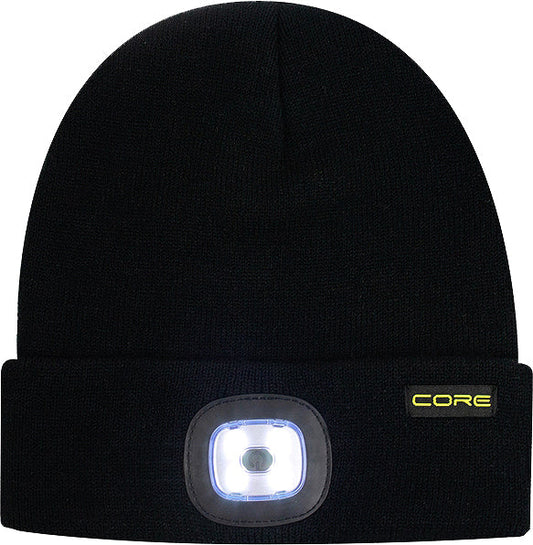 Core CT-CLB50-B Core Rechargeable Beanie Hat - Black