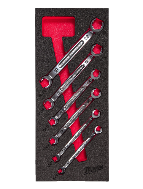 Milwaukee 4932493628 Flare Nut Spanner Set In Foam - 6 Piece
