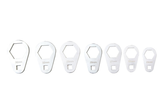 Powerhand SIN-900.0538 Oil Filter Housing Offset Wrench Set - 7 Piece