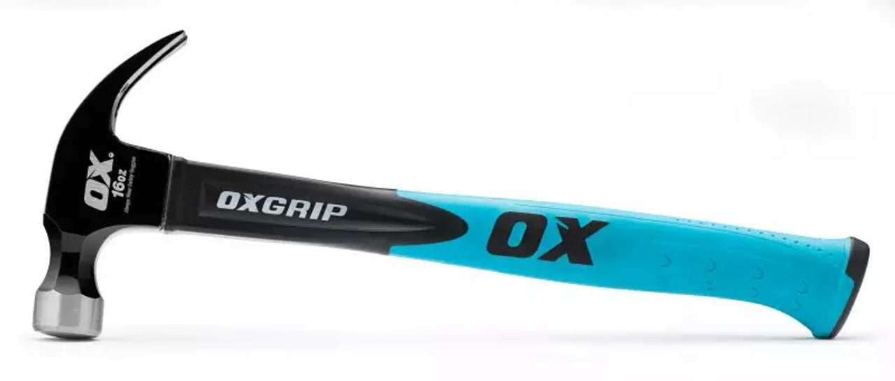 Ox Tools OX-T081216 Trade Fiberglass Handle Claw Hammer - 16oz / 450g