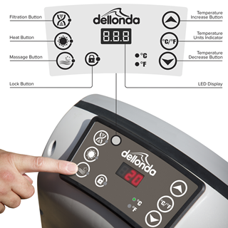 Dellonda 4-6 Person Inflatable Hot Tub Spa With Smart Pump - Wood Effect
