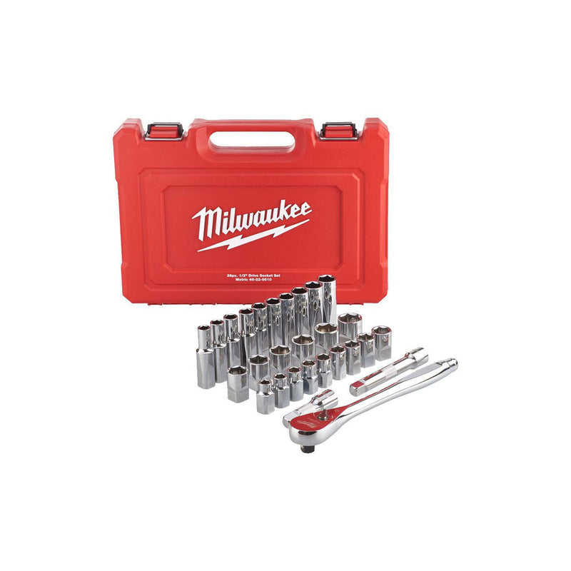 Milwaukee 4932478813 3/8" Ratchet & Socket Packout Set Metric