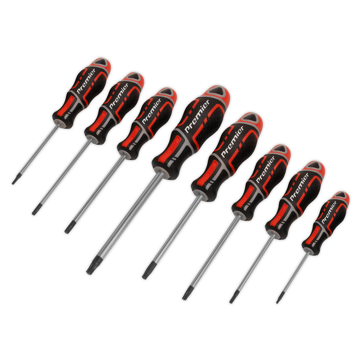 Sealey Premier GripMAX® Security TRX-Star* Screwdriver Set 8pc - Red