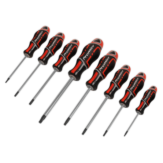 Sealey Premier GripMAX® Security TRX-Star* Screwdriver Set 8pc - Red