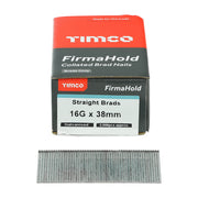 Timco BG1638 16 Gauge x 38mm Firmahold Collated Brad Nails - Straight - Galvanised - 2000 Pack