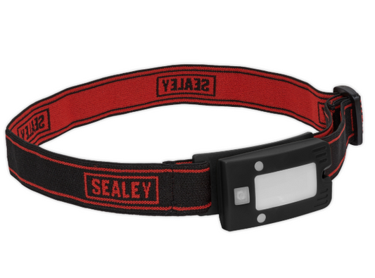 Sealey 
Rechargeable Head Torch with Auto-Sensor 2W COB LED - Black