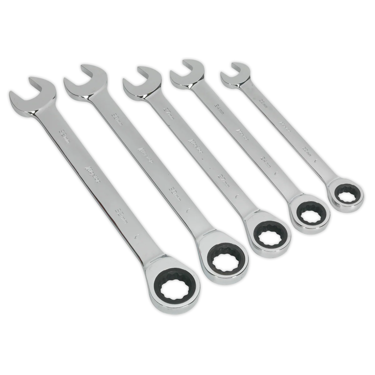 Sealey 
Siegen Combination Ratchet Spanner Set 5pc