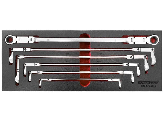 Powerhand SIN-170.0012 6pc XL Flexible Ratchet Wrench Set