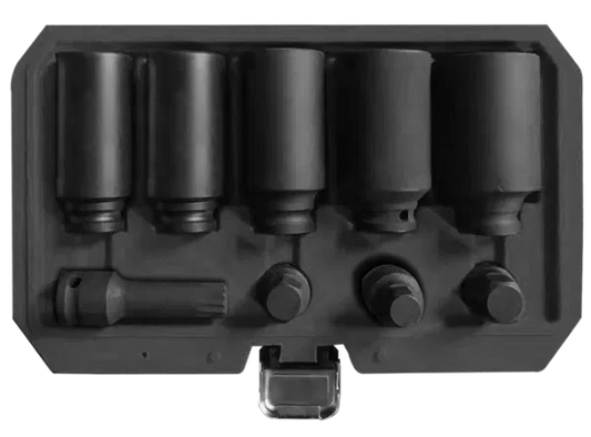Powerhand SIN-170.0107 9PC 1/2"Dr. Hub Impact Socket Set