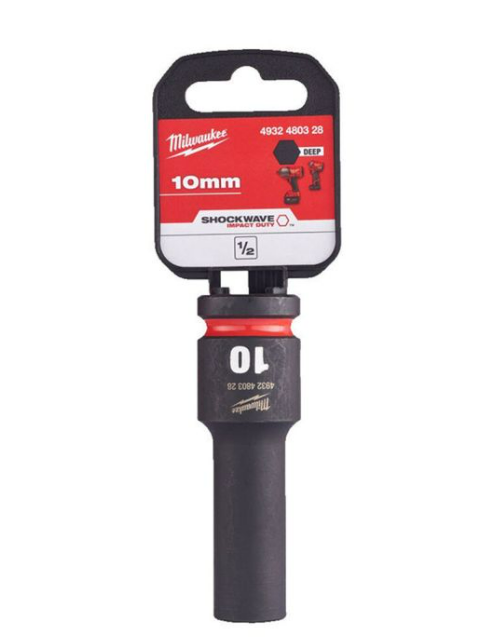 Milwaukee 10mm Shockwave Impact Duty 1/2" Drive Impact Socket Deep