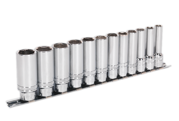 Sealey Deep Lock-On™ Socket Set 3/8"Sq Drive 12pc