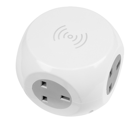 Sealey EL144WC Extension Cable Cube With Wireless Charging Pad
