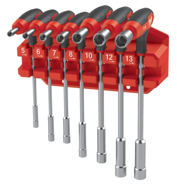 Milwaukee 7 Piece Comfort Grip Nut Driver Wrench Set & Rack