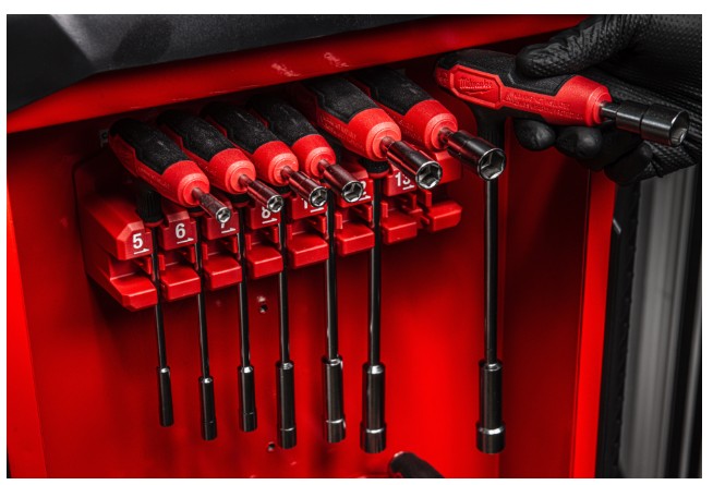 Milwaukee 7 Piece Comfort Grip Nut Driver Wrench Set & Rack