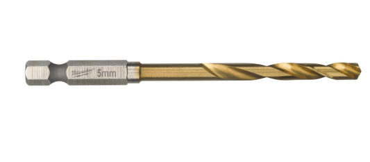 Milwaukee 48894712 Red Hex Shockwave HSS-TIN Metal Drill Bit 5mm