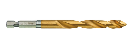Milwaukee 48894719 Shockwave HSS-Tin Metal Drill Bit 8mm - 1 Piece