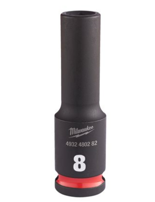 Milwaukee 4932480282 3/8" Drive 8mm Impact Socket - Deep