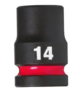 Milwaukee 4932480308 14mm Shockwave Impact Duty 1/2" Drive Impact Socket Shallow