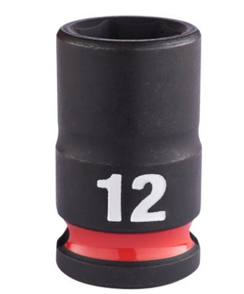 Milwaukee 12mm Shockwave Impact Duty 1/2" Drive Impact Socket Shallow