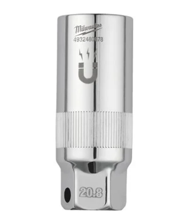 Milwaukee 4932480678 3/8" Drive 20.8mm Magnetic Spark Plug Socket