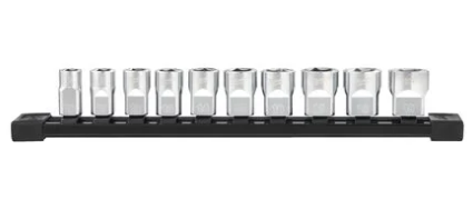 Milwaukee 4932492509 3/8" Drive Metric Chrome Socket Set Deep - 10 Piece