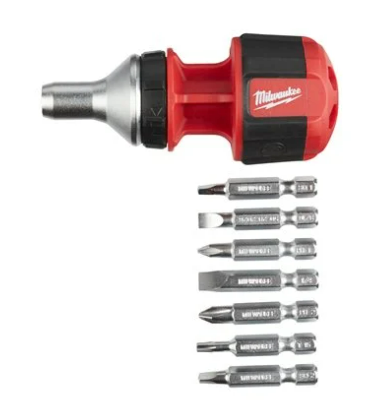 Milwaukee 8 in 1 Comp. Multi-bit Screwdriver-1pc (4932471868)