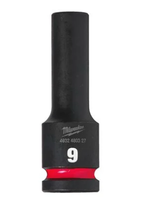 Milwaukee 9mm Shockwave Impact Duty 1/2" Drive Impact Socket Deep