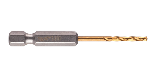 Milwaukee Red Hex Shockwave HSS-TIN Metal Drill Bit 2.5mm (48894704)