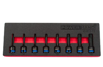 Powerhand KI-R12-T1 1/2" Torx Impact Set In Foam - 8 Piece