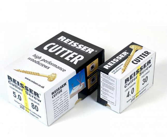 Reisser 8200S220500254 Cutter Pozi Yellow Wood Screw 5 x 25 mm - Craft Pack - Box of 200