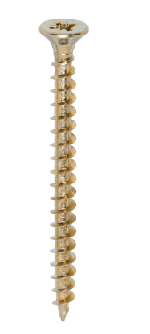 Timco 50060SOLOC Solo Chipboard & Woodscrews PZ Double Countersunk - Yellow (5 x 60mm)