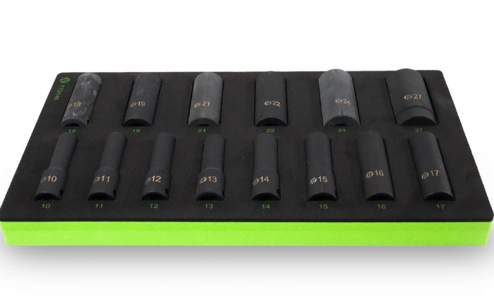Tool Truck 14pc 1/2 Dr Metric Deep Impact Socket Set 10-27mm
