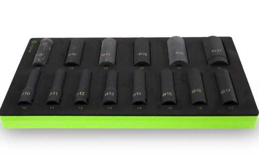 Tool Truck 14pc 1/2 Dr Metric Deep Impact Socket Set 10-27mm