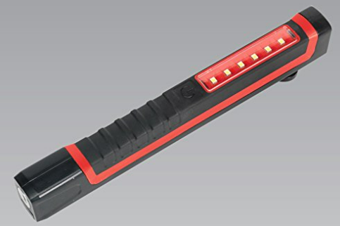 Sealey LED028DB Red 6 + 1 SMD LED Mini Pocket Inspection Light