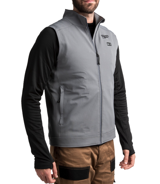 Milwaukee M12HVGREY1-0  M12 Heated Tough Shell Vest Grey (Large) (4932480102)