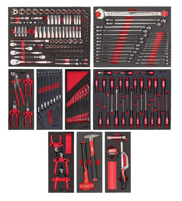 Milwaukee Filled TOOLGUARD™ 30″ / 78 cm 7-Drawer Steel Storage Rolling Cabinet - FREE UK MAINLAND DELIVERY