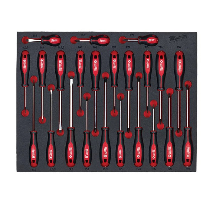 Milwaukee Filled TOOLGUARD™ 30″ / 78 cm 7-Drawer Steel Storage Rolling Cabinet - FREE UK MAINLAND DELIVERY