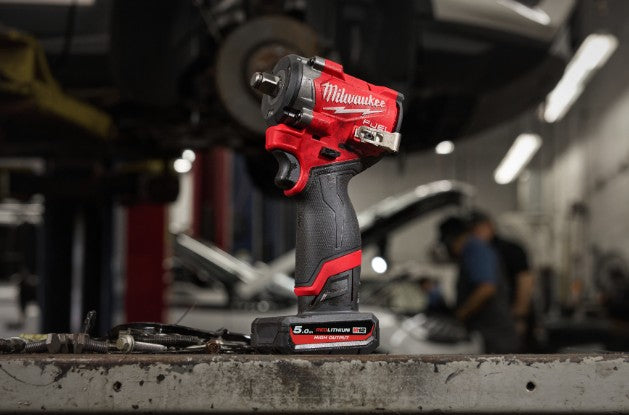 Milwaukee M12FCIWF12G3-502 1/2" Compact Impact Wrench Bundle With 2x 5ah Battery & Charger