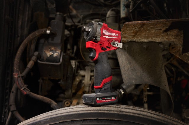 Milwaukee M12FCIWF12G3-502 1/2" Compact Impact Wrench Bundle With 2x 5ah Battery & Charger