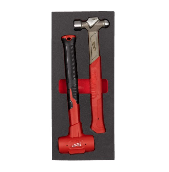 Milwaukee 2 Piece Ball Pein & Dead Blow Hammer Foam Insert Set