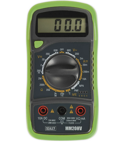 Sealey 
8-Function Digital Multimeter with Thermocouple - Hi-Vis Green