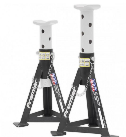 Sealey 
Premier Axle Stands (Pair) 3 Tonne Capacity per Stand - White