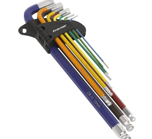 Sealey 
Premier Extra-Long Ball-End Hex Key Set 9pc