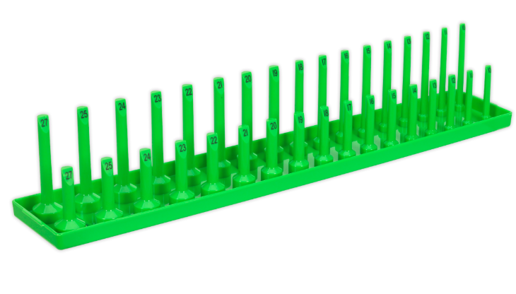 Sealey 
Premier Socket Holder 1/2"Sq Drive 10-27mm - Hi-Vis Green