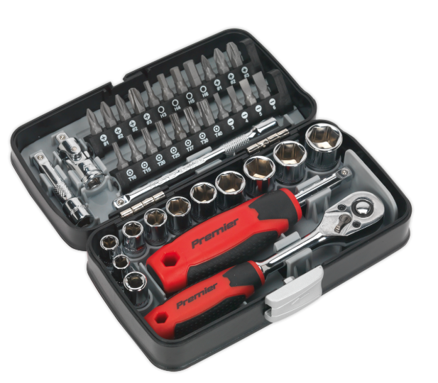 Sealey 
Premier Socket & Bit Set 1/4"Sq Drive 38pc